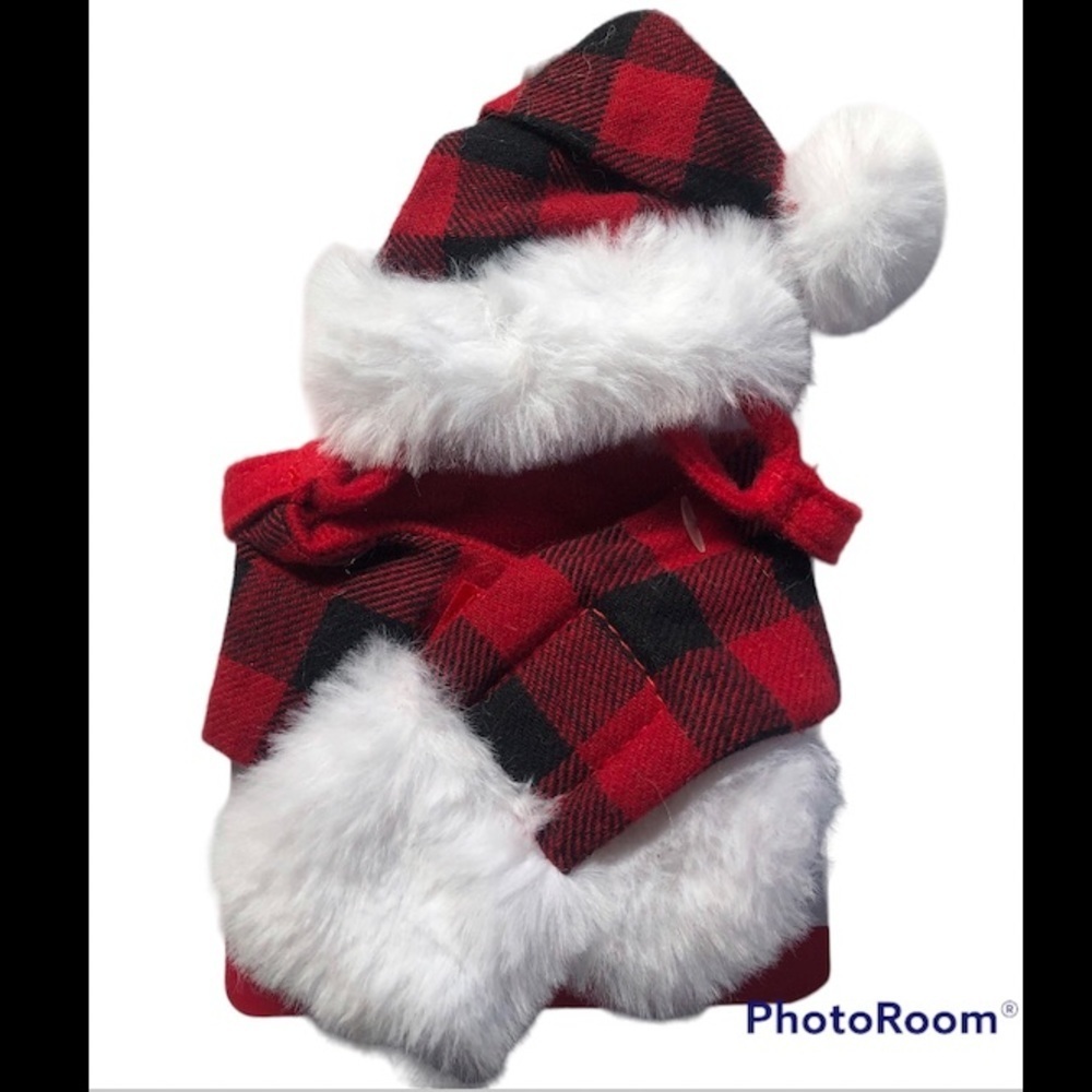 NWT kitten Mrs Claus Neck Hat Costume XS